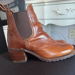Frye Brown Leather Ankle Boots
